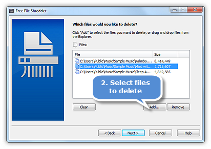 Choose File/Folder/Recycle Bin to Delete Choose File/Folder/Recycle Bin to Delete